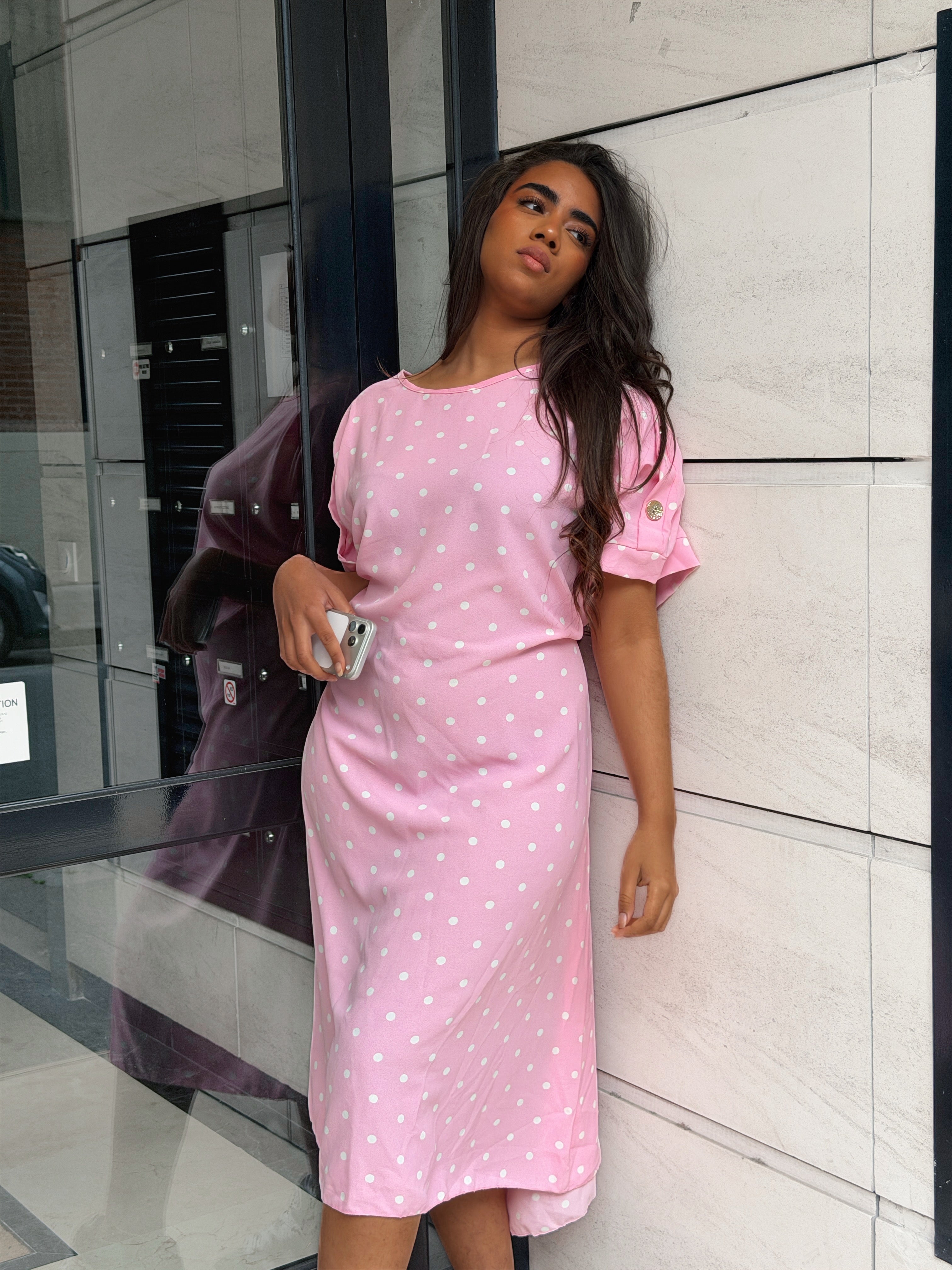 Robe GT rose à pois