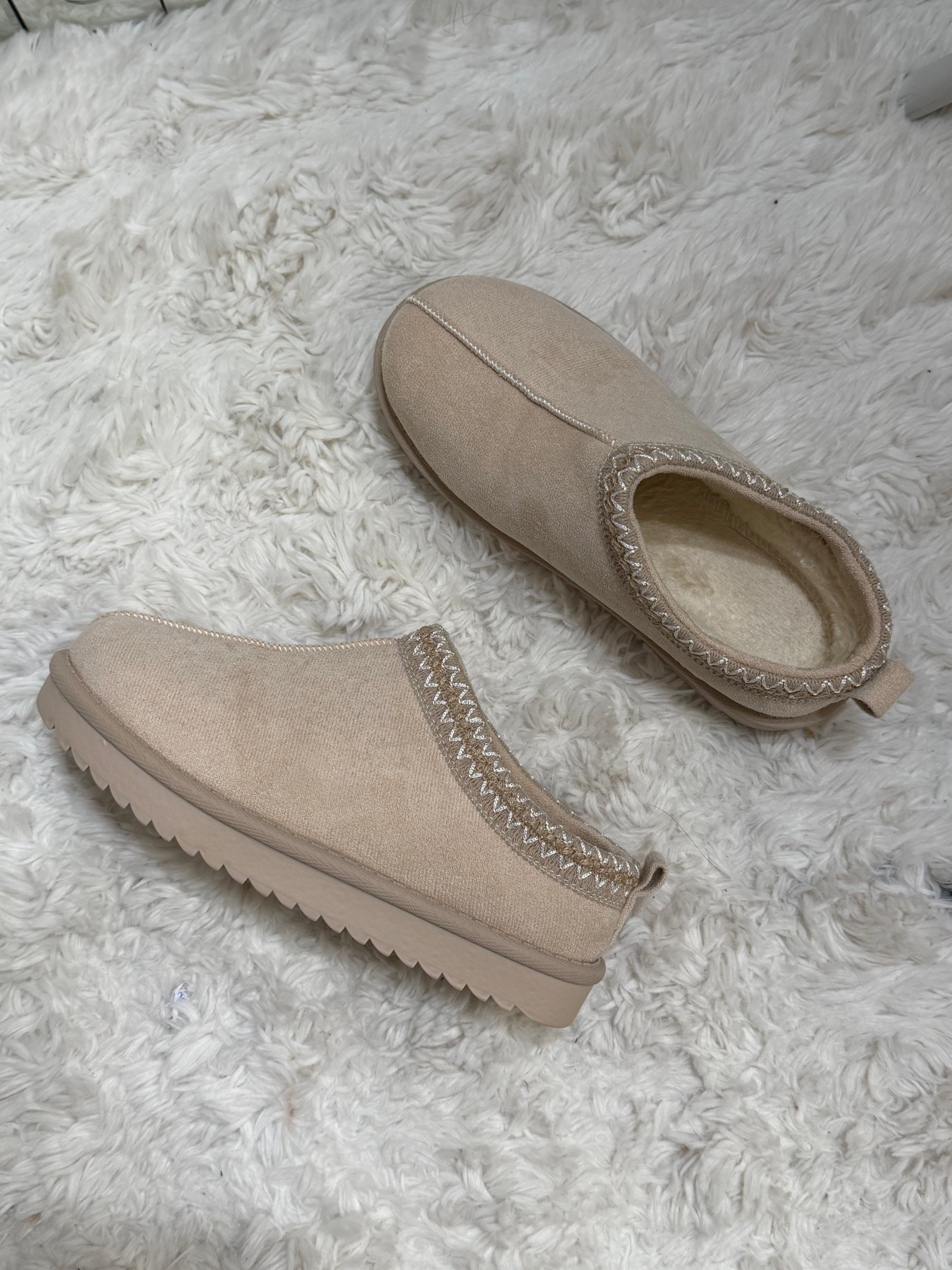 Mules basse beige