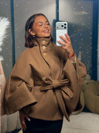 Manteau ceinturé Camel