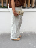 Pantalon lin blanc cassé
