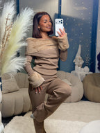 Ensemble fourrure beige