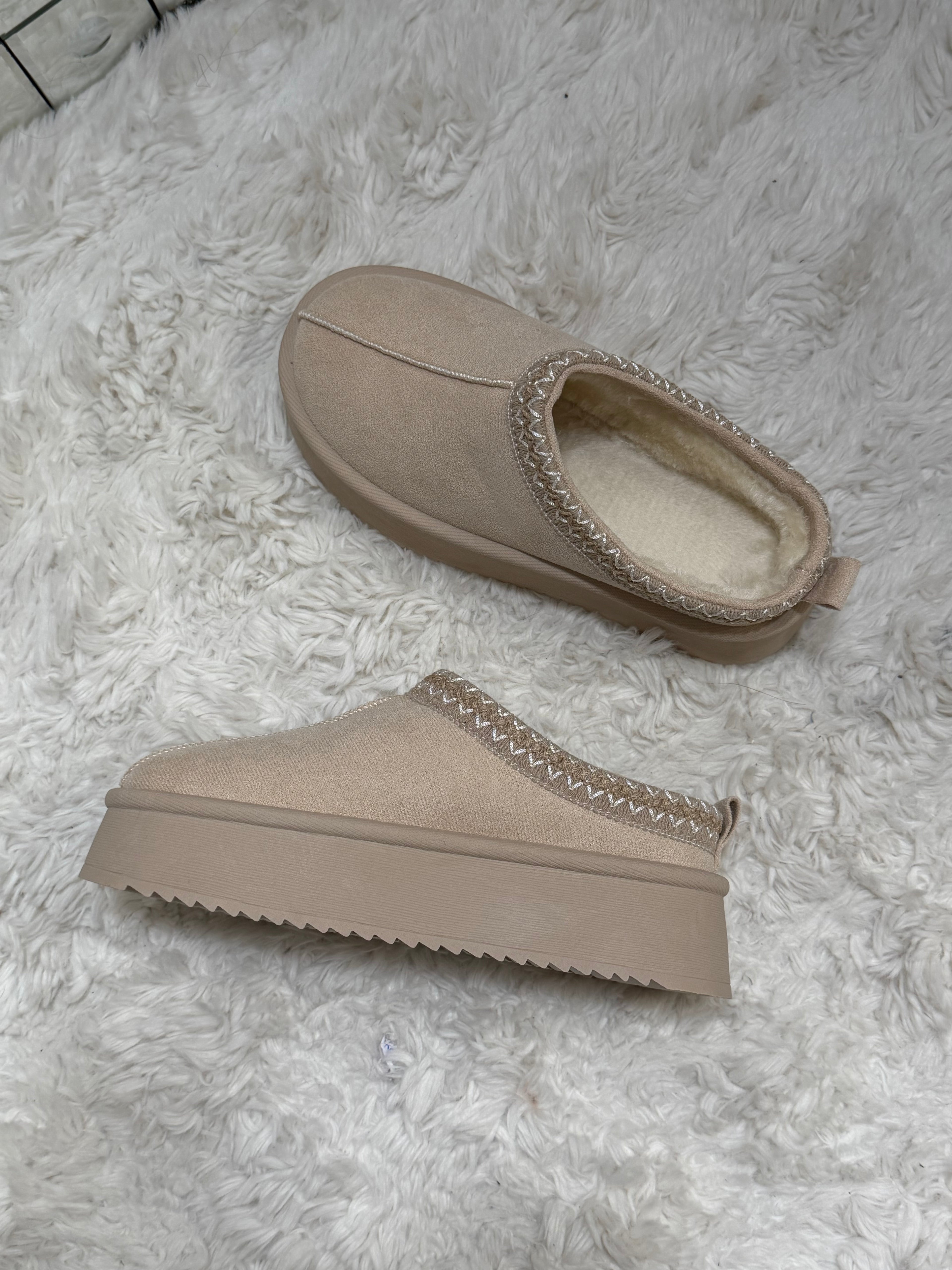 Bottines Plateforme Beige