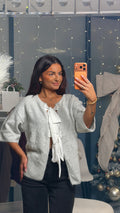 Pull noeud gris