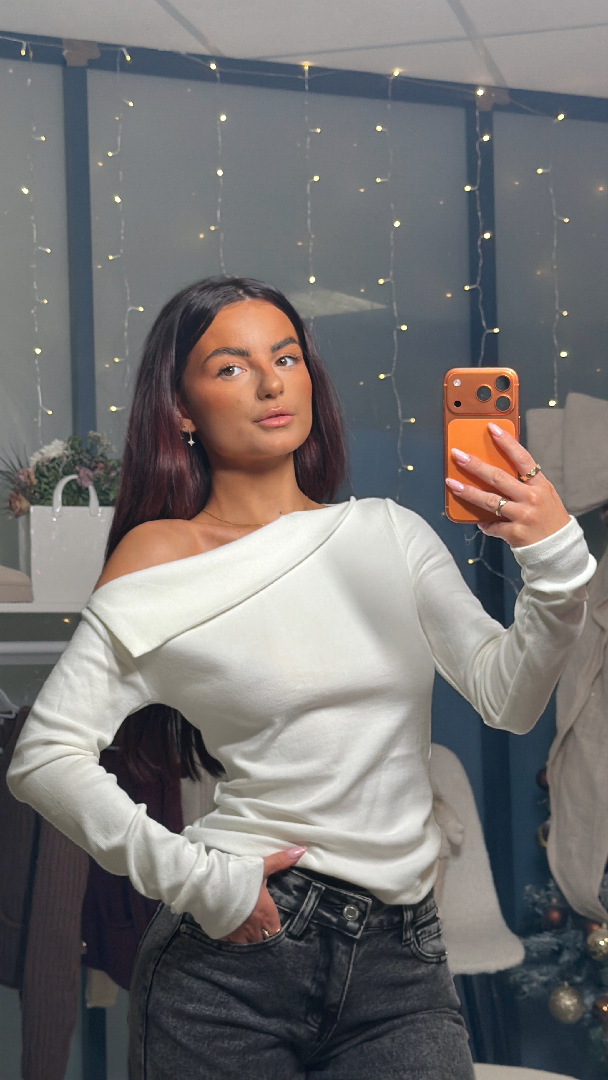 Haut asymétrique blanc