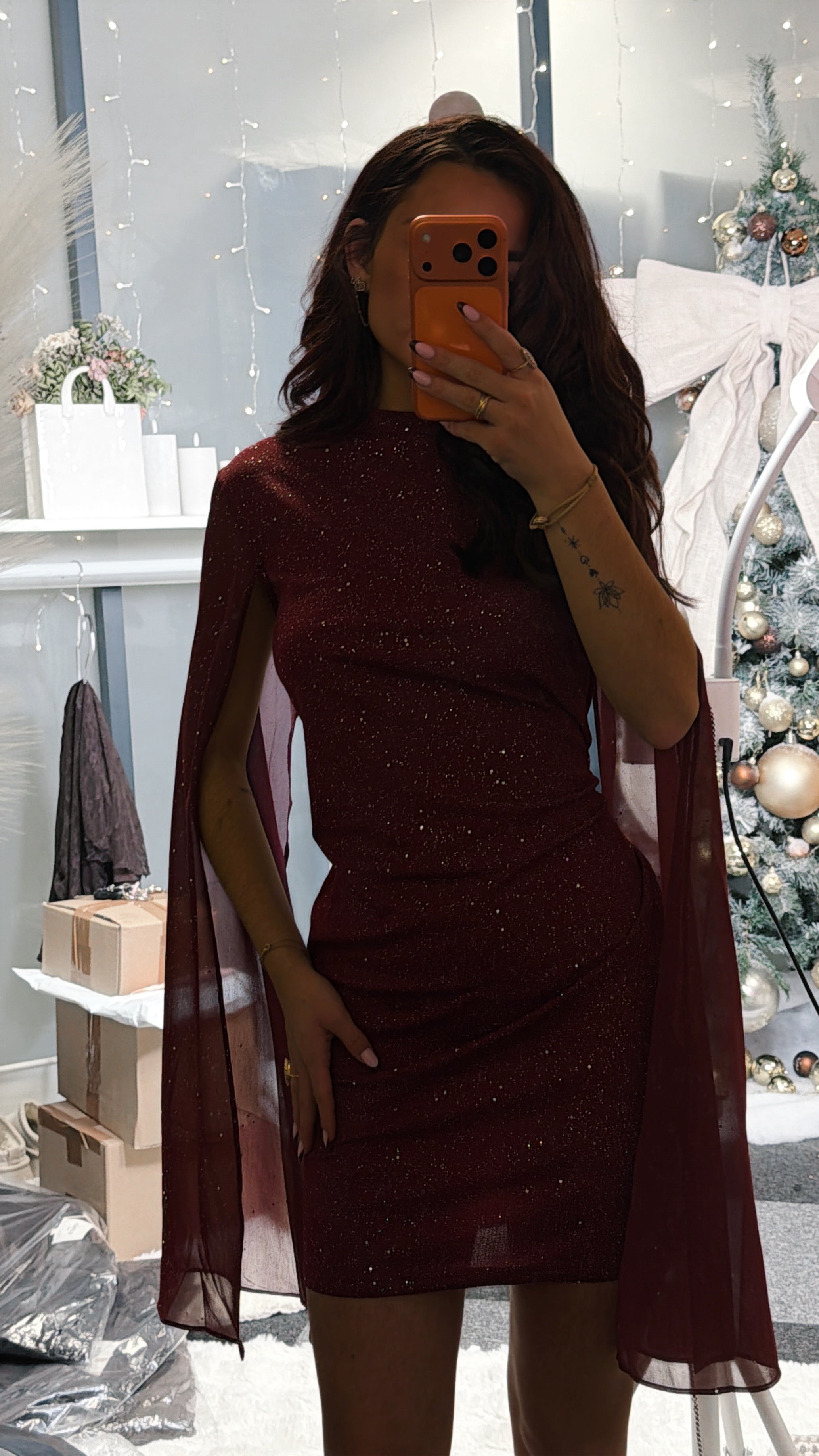 Robe voilé rouge