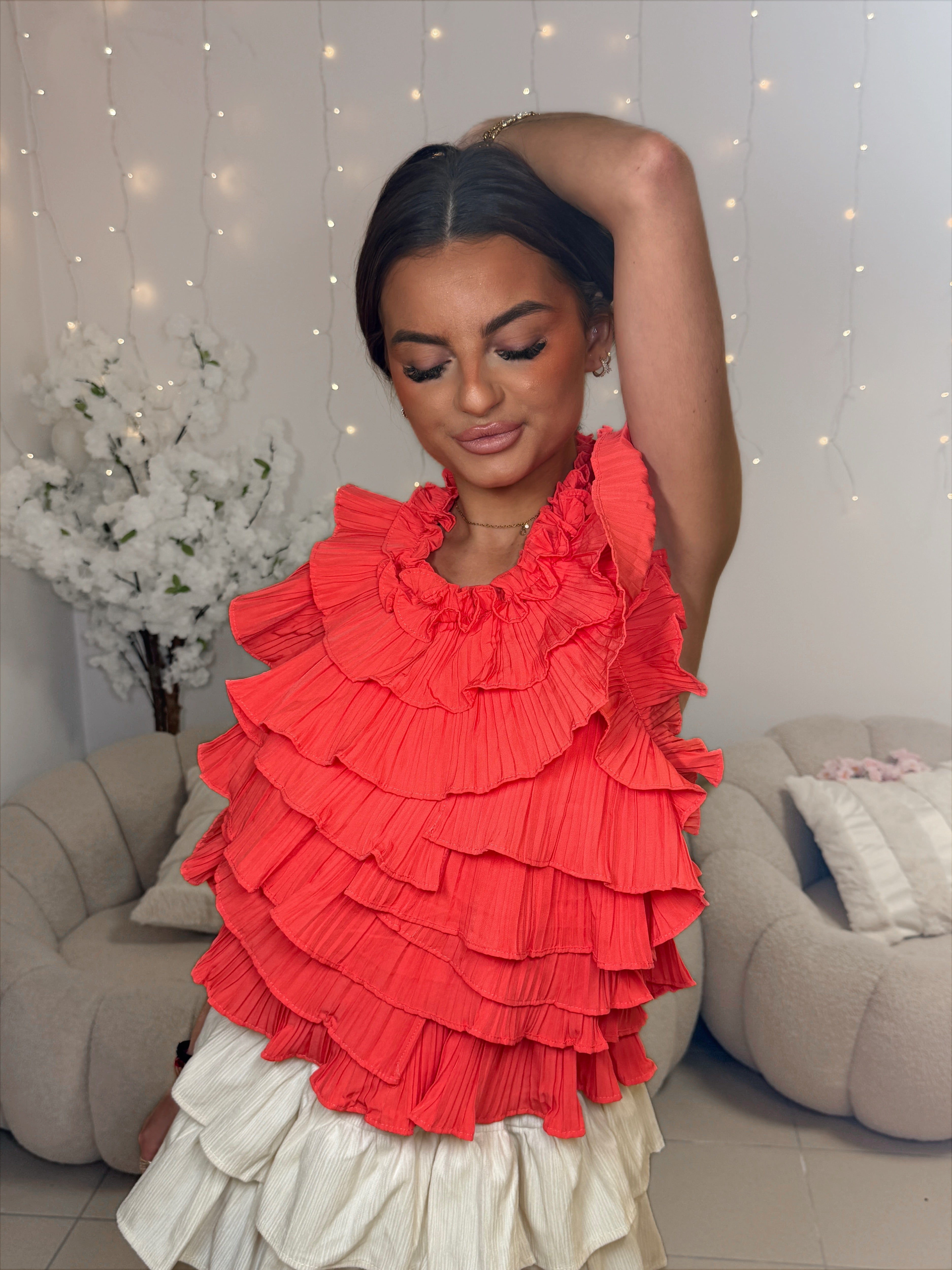 Haut amor rouge corail