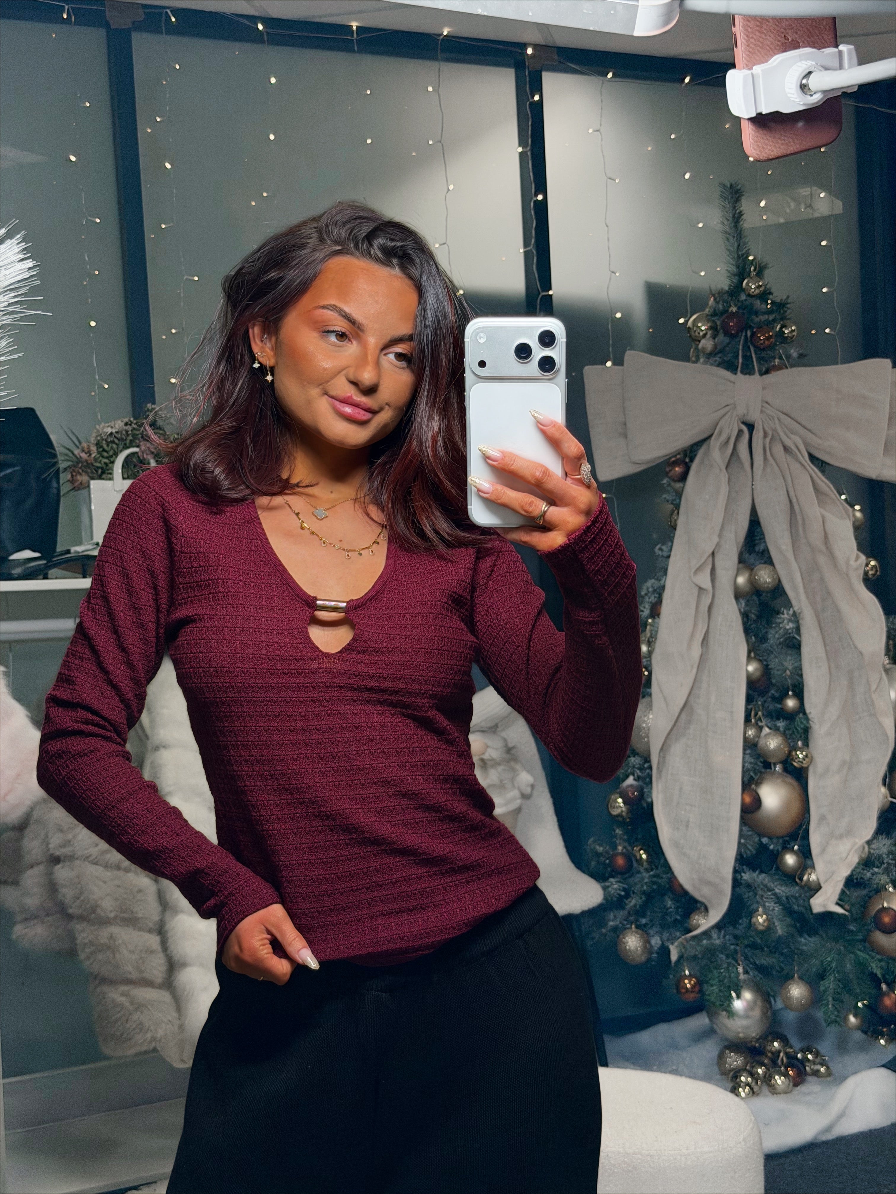 T-shirt Texture Bordeaux