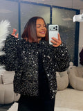 Manteau sequin noir
