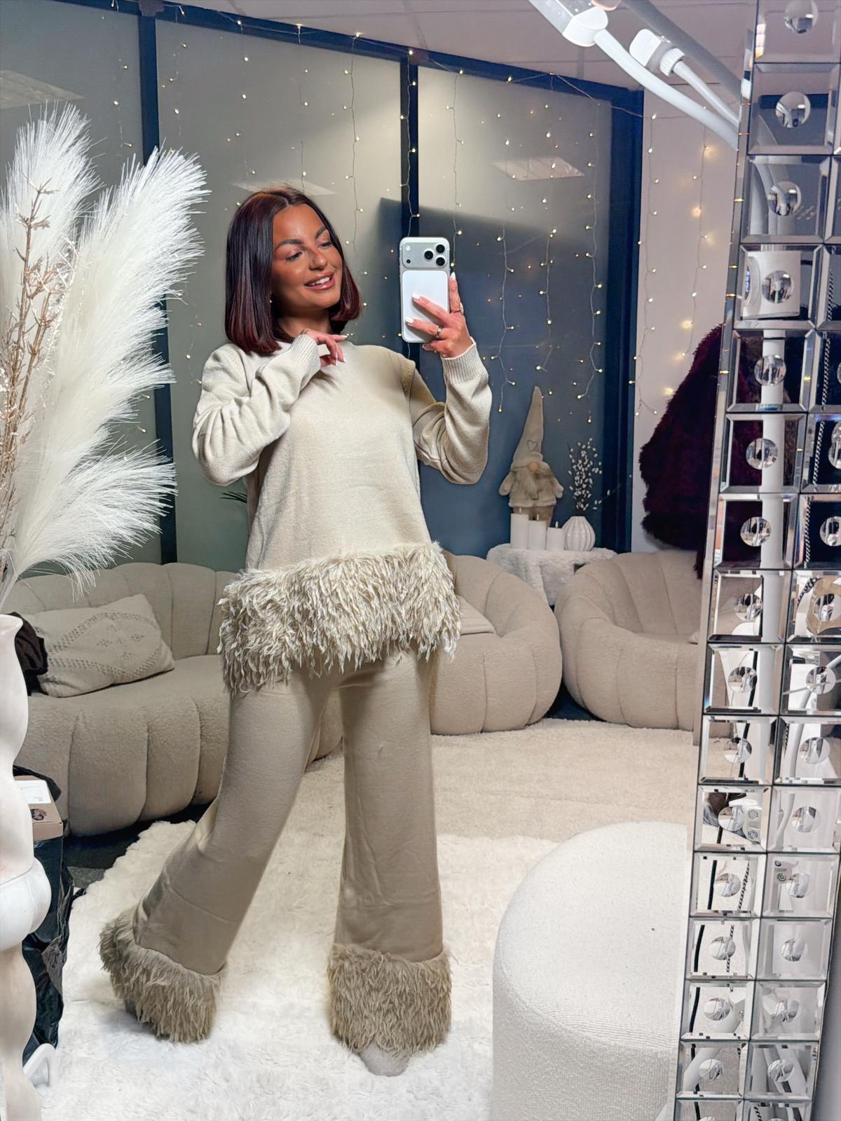 Ensemble froufrou beige
