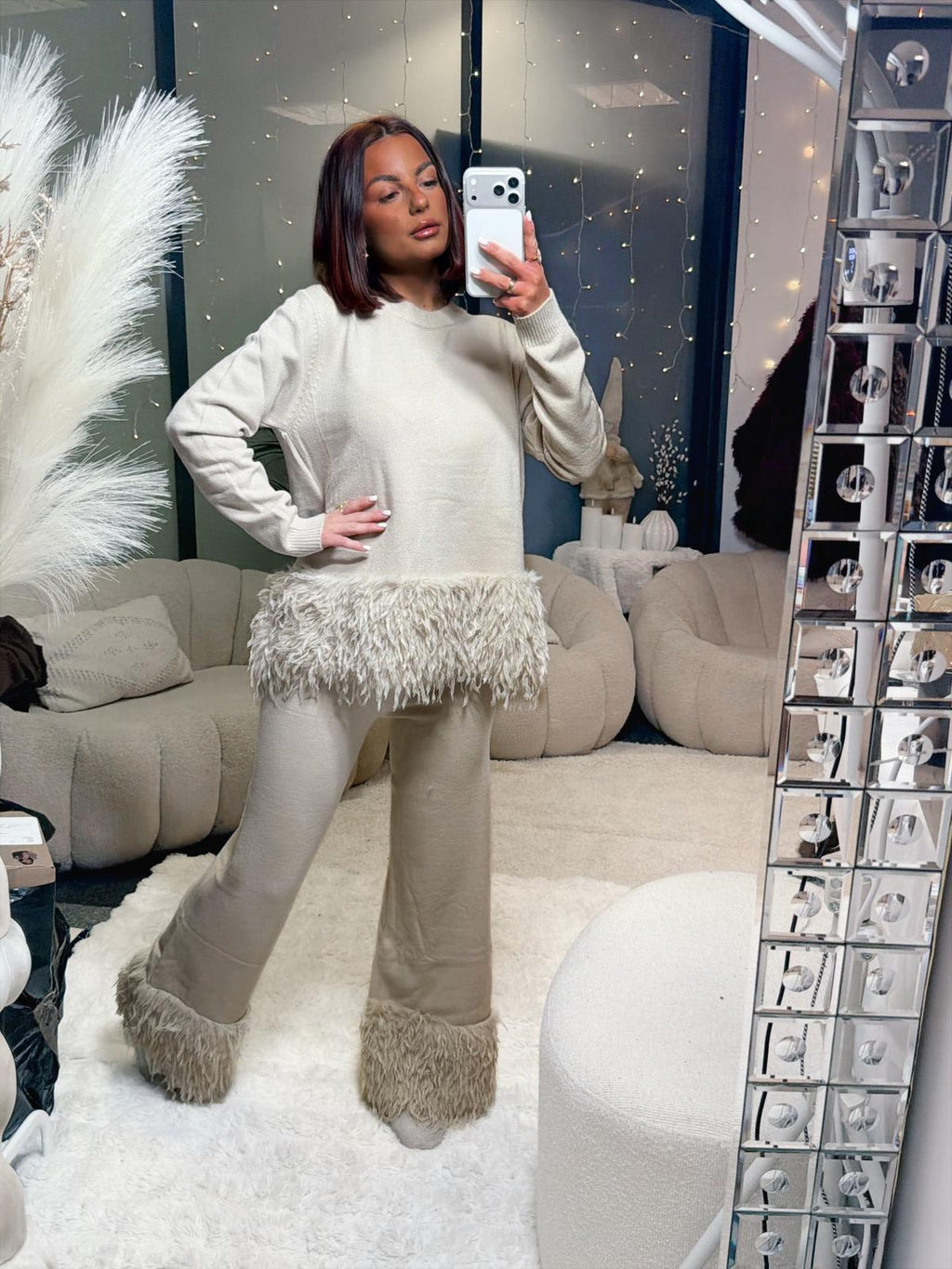 Ensemble froufrou beige